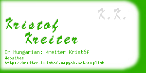 kristof kreiter business card
