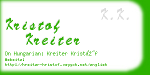 kristof kreiter business card